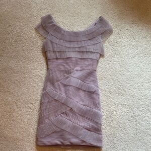 BCBGMaxAzria Lilac Layered Mini Dress